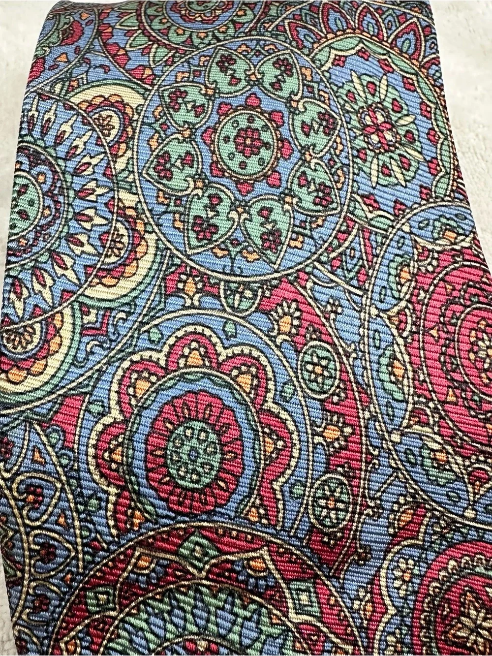 Vintage Burberry Tie multicolor medallion paisley. Equestrian Knight men’s